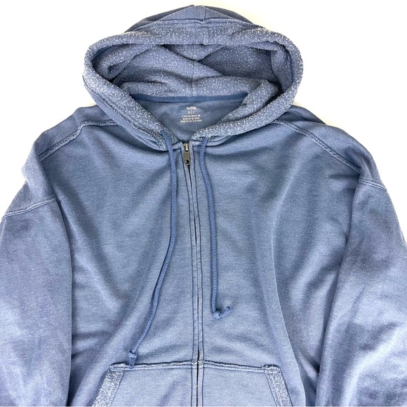 Aerie Soft Slouchy Oversized Full Zip Hoodie in Blue - Picture 2 of 6